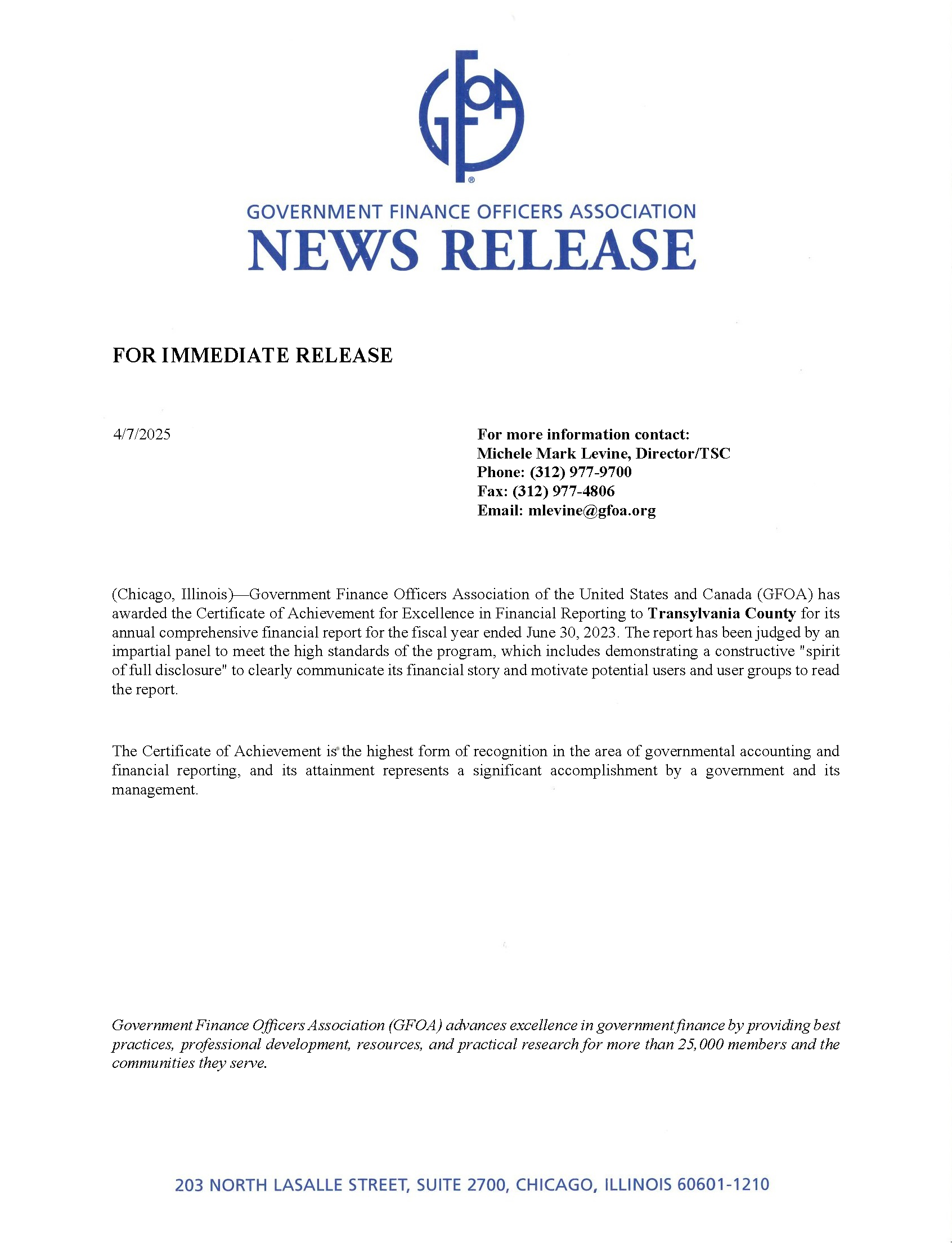 Press Release